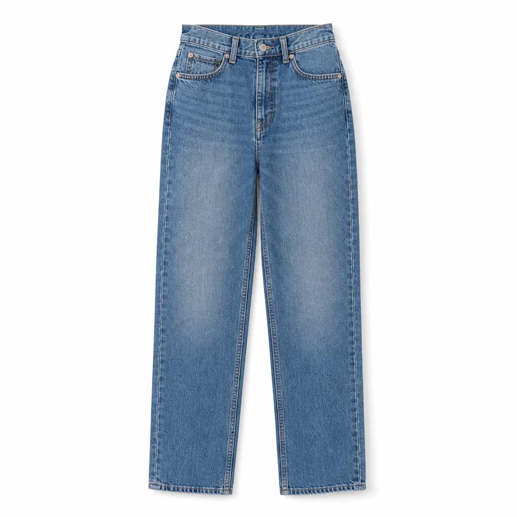High-Rise Straight-Leg Jeans